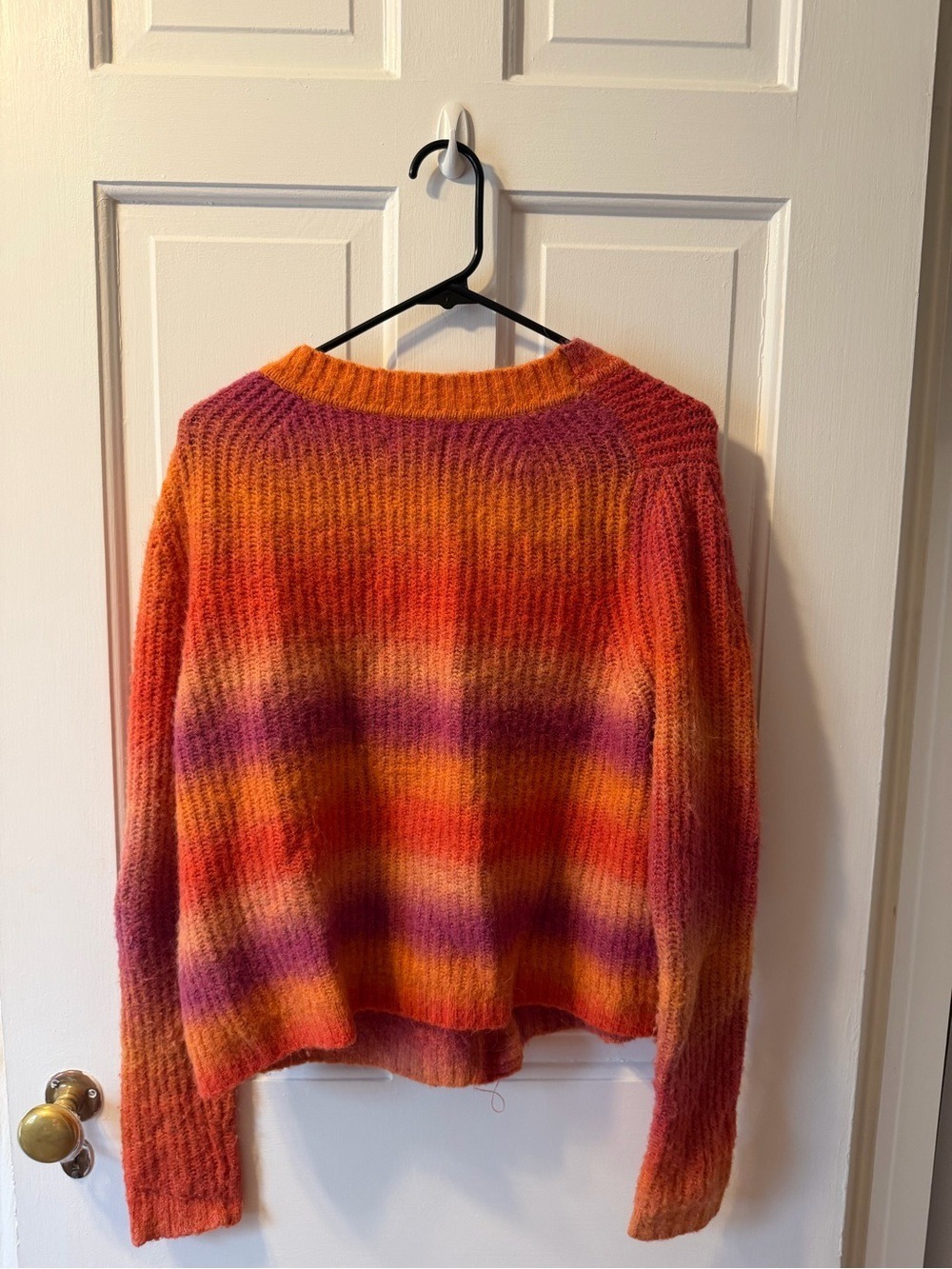 Maeve Orange and Pink Ombre V‑Neck Cardigan - Picture 3 of 3
